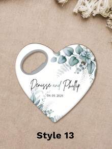 Heart-Shaped Bottle Opener, Wedding Guest Gift, Customized Bottle Opener, Personalized Heart Design, Wedding Party Favor, Personalized Wedding Favor, Heart-Shaped Bottle Opener With Thank You Card, Suitable For Christening, Bridal Shower, Apparel Accessories, Fashionable Autumn Style, Gift For Boyfriend, Girlfriend, Family, Friends - Multicolor - View 16