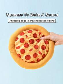 1PC Plush Dog Toys Doughnut Pizza Shape Pet Squeaky Toys For Small Large Dogs Cleaning Teeth Puppy Chew Toys Pet Supplies