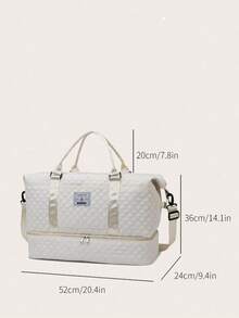 1 件旅行包套装、手提包、单肩包、斜挎包、健身包、旅行包、多功能多口袋鞋袋、洗漱包、化妆包、护肤包、便携式大容量可调节轻便拉链通勤包 - 彩色 - 查看 7