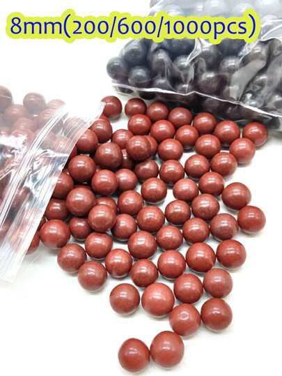 [200/600/1000 piezas] Perdigones de arcilla de 8 mm para tirachinas para uso al aire libre, accesorios de tiro, adecuados como regalos de cumpleaños u ocasiones festivas para amigos y familiares