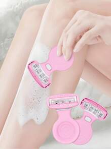 Women's Shaving Set - Elegant Pink, Alcohol-Free, Suitable For Leg Shaving, Includes 1 Razor, 1 Brush And 1 Storage Box, Smooth Shaving Experience, Women's Razor