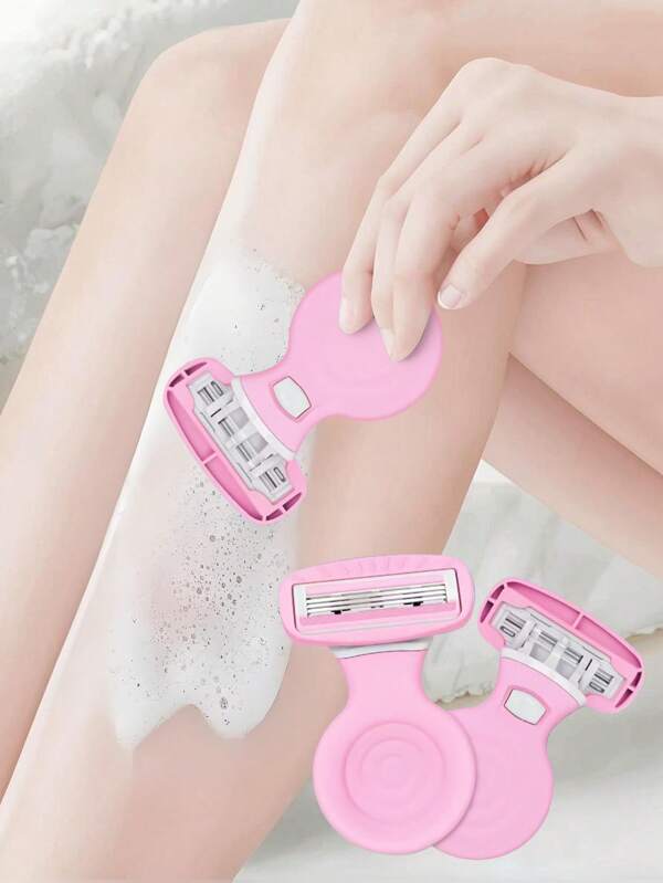 Women's Shaving Set - Elegant Pink, Alcohol-Free, Suitable For Leg Shaving, Includes 1 Razor, 1 Brush And 1 Storage Box, Smooth Shaving Experience, Women's Razor