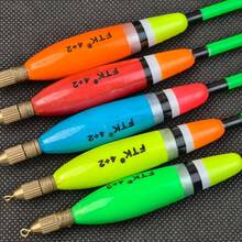 5pcs/Set Fishing Float With Large Buoyancy, Thickened Tail For High Visibility, And A Copper Head