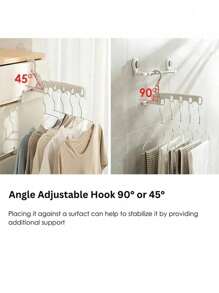 1/4Pcs Portable Foldable Travel Hanger Folding Clothes Drying Rack Travel Hangers Hanging Rack With 5 Holes For Hotel Camping Travel Random Color