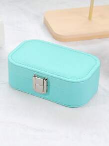 Rectangular Jewelry Organizer, Earrings, Necklace, Ring Portable Storage, Jewelry Storage Box,Transparent Plastic 3.5cm/1.38in Mini Jewelry Box,Portable Dust-Proof Box, Suitable For Travel And Outings, Ideal For Bffs, Girlfriend And Mom. For Women Storage Organizer Travel Essentials Gift Back To School