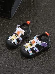 1 Pair Contrast Color New Kids Sports Shoes, Soft Sole Casual Sandals For Boys Girls Big Children