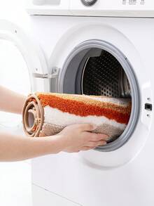 Summer Style Bathroom Rugs,Soft And Absorbent Bath Mats Non-Slip Backing Shower Rug,Machine Washable, Bathroom, Kitchen And Entryway Home Decor,Sea Beach Starfish Shell Bath Floor Mat,22"X34" - Orange - View 5