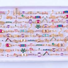 20/30pcs/Set Elegant Fashion Butterfly, Snake, Flower Rhinestone Encrusted Gold Knuckle Rings, Suitable For Romantic Couples, Engagement, Wedding, Party, Jewelry Gift