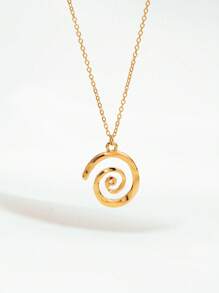 1 pièce Collier pendentif tourbillon classique mode pour femmes, convient pour un port quotidien, meilleur cadeau pour les amis