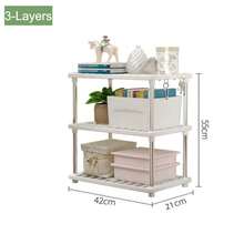 1 件防水 4 层多用途塑料储物整理架 - 适用于厨房、浴室、卧室、办公室、车库的多功能搁架