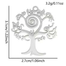 2pcs Fashionable 304 Stainless Steel Gold/Silver Plant & Flower Pattern Pendant, Vacuum Electroplated Durable Craft, Suitable For Necklace, Earrings, DIY Jewelry Making