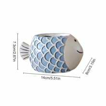1pc Fish-Shaped Planter: Resin Outdoor Decor For Christmas, Thanksgiving, Valentine's Day, Father's Day, Mother's Day - No Feathers, No Electricity Required