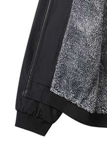Men's Thermal Lined Zip-Up Pockets Sports Jacket - Black - View 6