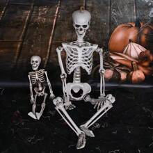 1pc Realistic Human Skeleton Prop, Horror Room Decor, Bar Haunted House Prank Display Artificial Skulls