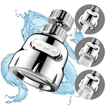 1 pieza Aireador universal de grifo, rociador de grifo, filtro ahorrador de agua, rociador de grifo antisalpicaduras, divisor de grifo, filtro de grifo presurizado, accesorios de fregadero de cocina y baño