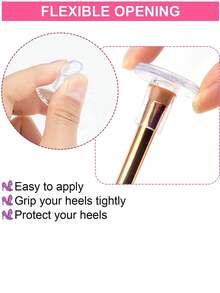 6 Cái/3 Cặp Miếng Bảo Vệ Gót Chân Cao Trong Suốt, 3 Kích Cỡ Miếng Bảo Vệ Gót Chân Mềm Mại Khi Đi Trên Cỏ Sàn Không Bằng Phẳng Miếng Sửa Gót Chân Chống Trượt Ngăn Ngừa Bị Chìm Vào Cỏ Bảo Vệ Cho Giày Cưới Của Phụ Nữ - trong suốt - Xem 5