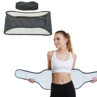 2 pezzi Confezione di olio di ricino regolabile con involucro riutilizzabile e supporto per la schiena lavabile (grigio)