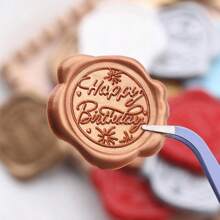 30 Pcs Self-Adhesive Wax Seal Stickers, "Happy Birthday" Pattern , 9 Color Choices, For Birthday Party Invitations, Envelopes, Gift Decorations, Souvenirs, Christmas Cards, Gift Wrapping,School Supplies,Back To School