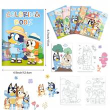 Bluey كتاب الأنشطة الإبداعية - بلوي وأصدقائه - متعة الرسم واللون بأسلوب الكرتون للأطفال، ورق فني عالي الجودة لفن حيوي، مثالي لتعزيز الترابط العائلي، وحفلات العطلات، والنمو في مرحلة الطفولة المبكرة