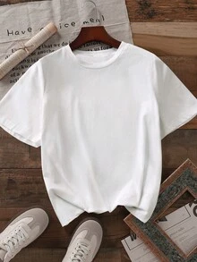 女士休闲短袖圆领 T 恤