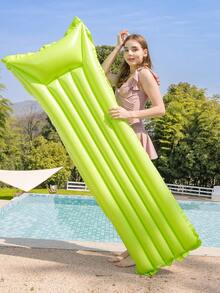 1 件超大号（69 英寸）纯色充气泳池躺椅 | 超大加厚 PVC 成人漂浮垫，简约水上漂浮筏（175x45 厘米）| 夏季休闲必备