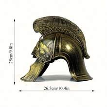 1 pieza Casco de gladiador romano vintage - Perfecto para disfraces de Halloween y Día de los Muertos, cobertura de cabeza de guerrero de plástico para cosplay y decoración de fiestas - Multicolor - Ver 2
