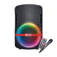 BAFLE PROFESIONAL RECARGABLE KSR 8 PULGADAS CON MICROFONO MSA-7908MX - Negro - Ver 2