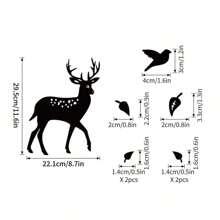 1pc 3D Acrylic Nordic Deer Wall Decor, Creative Animal Home Decor For Living Room And Bedroom, New Style Self-Adhesive Wall Sticker