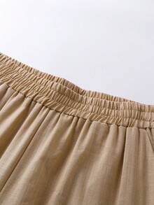 ملابس شاطئية، كاجوال عمل، بمظهر قطني كتان لملابس النساء الفاتحة طقم قطعتين 2025: توب أصفر وبنطال ساق واسع محكم للبطن، أفضل مبيعات الخريف والصيف، قابل للتنفس مريح، قابل للارتداء من المكتب إلى العطلات، أساسيات يومية للعطلات