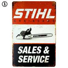 1pc, Electric Tools, Lawn Mowers Metal Tin Sign (8''x12''/20cm*30cm), Vintage Metal Plaque Gas Oil Man Cave Iron Painting Garage Auto Repair Wall Sticker Decor