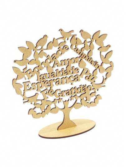 10 Lembrança Árvore Dos Desejos Mdf Cru Presentes Lojas