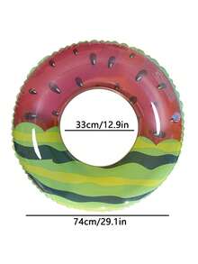 1 件创意西瓜/火龙果/菠萝设计游泳圈 90 厘米充气泳池浮圈、夏季泳池和沙滩游泳浮圈、派对装饰、完美的夏季礼物、漂浮躺椅，适合成人度假娱乐和放松