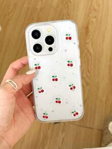 Nuevo estuche de teléfono con decoración de cerezas apto para 16 Pro Max/15 Pro Max/14 Pro Max/13 Pro Max/12 Pro Max/15 Pro/16 Pro/14 Pro/13/14/12/11/16 Plus