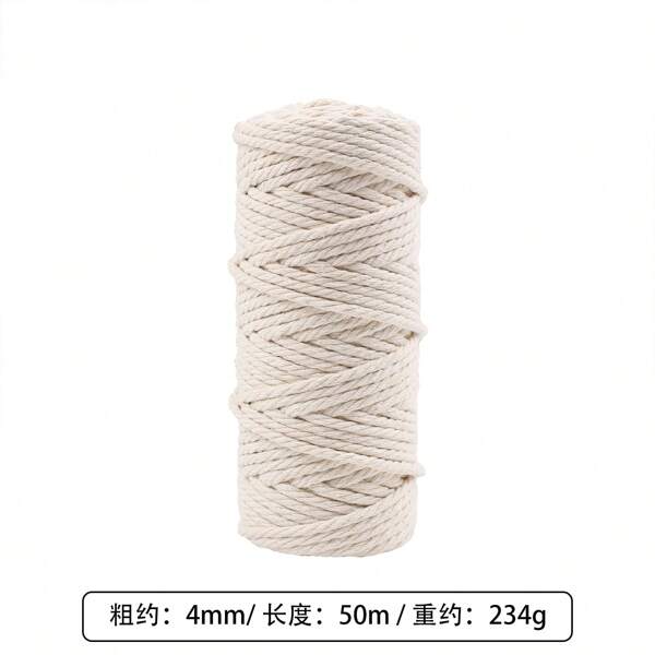 Cuerda blanca, cuerda artesanal tejida a mano, cuerda de amarre, cuerda de tapicería tejida, cuerda de amarre decorativa, etiqueta colgante