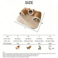 Cat Tunnel, Cat Bed, Small Pet Tunnel, Pet Bed, Deer, Pet Bed, Hidden Game Toy, Cat Tunnel, Play & Sleep, All-In-One Bear-Shaped Tunnel, Cat Bed, Pet Bed, Warm Bed, Rabbit, Hamster Tunnel Bed - Multicolor - View 3