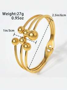 1 pieza Pulsera unisex de acero inoxidable con bola redonda, regalo de joyería único para parejas, amigos, ocasiones festivas, fiestas, bodas