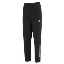 Adidas 男士 GYM+ 3S PNT 运动裤，休闲慢跑健身训练长裤 - 黑色 - 查看 1