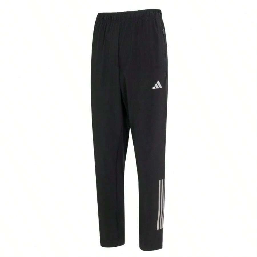Adidas 男士 GYM+ 3S PNT 运动裤,休闲慢跑健身训练长裤 - 黑色 - 查看 1