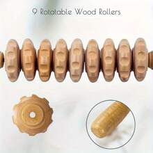 Wooden Massage Tool Kit - Back Massage Board, Full Body Beauty Roller, Fish Tail Scraper