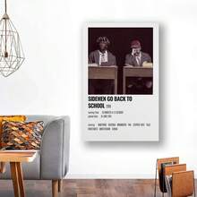 Framed Sidemen Back To School  Retro Minimalistic  Print Posters,Pictures,Cuadros Para La Sala,Dom Decor,Room Decor,Bathroom Decor,Painting,Made In The USA Products - Framed - View 5