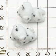 Set de 2/5 piezas de encantos de estatuilla de perro de oso de peluche de resina bonita con colgante de animal 3D de resina para hacer manualidades con llaveros, pulseras, collares y aretes