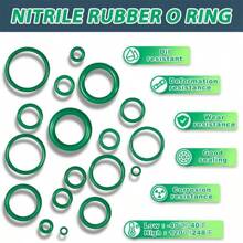 595 Stücke Klimaanlagen O-Ring Set, 36 Größen Dichtungsring Gummi O-Ringe Sortiment Set für Kompressor Kfz Klimaanlagen Rohrleitungen Reparatur ID:3-22mm