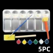 10pcs/5pcs/1pc Aluminum Painting Palette, Rectangular & Round Palette, Art Supplies, Painting Color Mixing, Reusable & Washable,Back To School,School Supplies