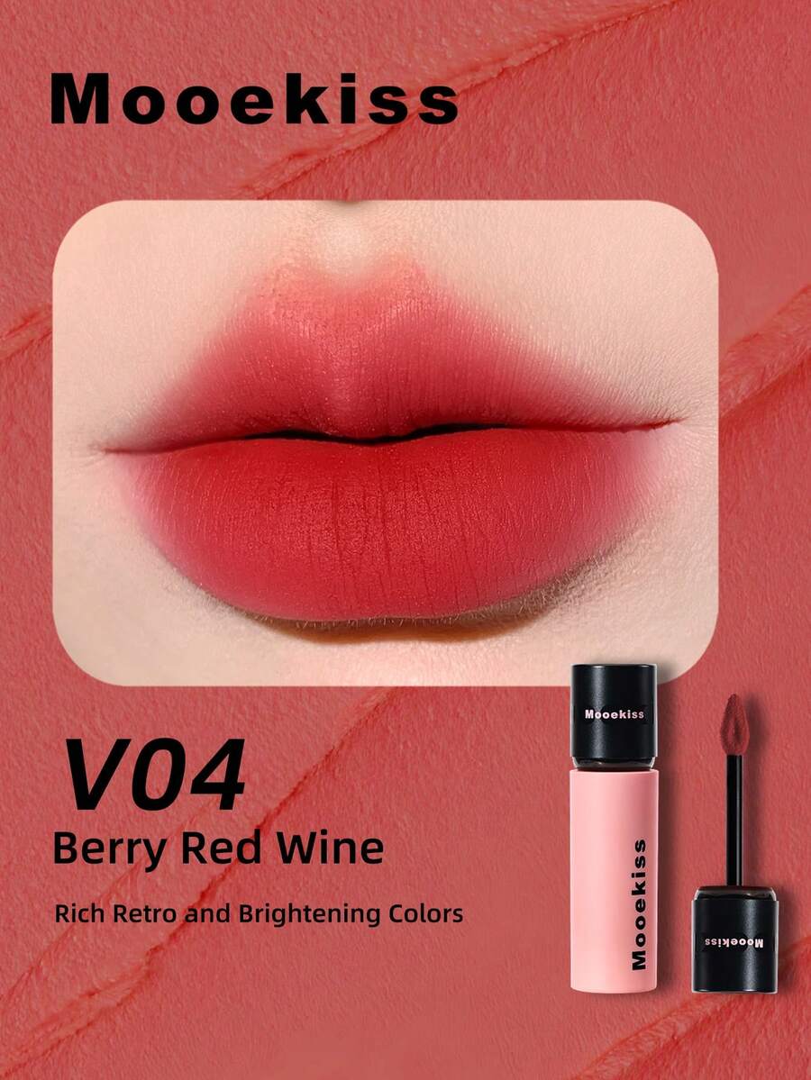 丝绒哑光唇泥，适合日常使用