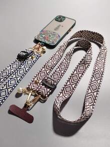 Line Lattice Stylish Pearl Pendant Bracelet Phone Crossbody Lanyard Rope Neck Rope Chain Compatible With APPLE Phone Case Universal Accessories