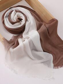 新款透气素雅纯色精致缝制宽松轻盈柔软穆斯林渐变莫代尔头巾，春夏款 - 彩色 - 查看 9