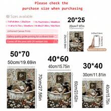 浴缸里的女巫和黑猫（两件套）、浴室黑暗学院、墙面艺术、海报、带画框的墙面艺术、忧郁哥特式女巫装饰、复古秋季海报、乡村风格的万圣节女巫装饰、万圣节家居装饰、房间装饰、墙面艺术、房间装饰美学、复古装饰、客厅墙面艺术 - 帆布材质（可选画框）、万圣节装饰秋季装饰