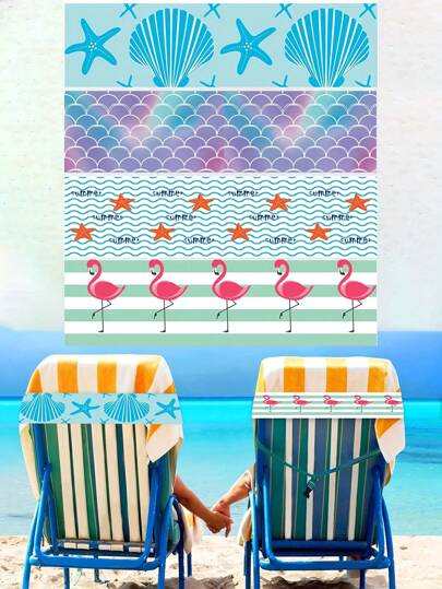 2/4Pcs Set - Versatile Elastic Beach Towel Retainer Strap, Lightweight, Portable, Durable, Stretchable Elastic Strap, Beach Lounger Bath Towel Strap, Or Storage Strap, Beach Sunbeds Towel Clip Retainer, Suitable For Swimming Pools, Cruises, Camping, Yoga, Picnics And Outdoor Activities. Summer Travel Beach Accessories, Vacation Vacation Bathroom Decoration.Holiday Essentials Beach Accessories Beach Towel