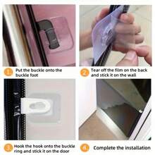 Hole-Free Pet Gate - Define Boundaries For Your Pets, Magic Pet Door For Home Use, Indoor Cat Barrier, Small Dog Safety Fence, Easy To Install Anywhere
