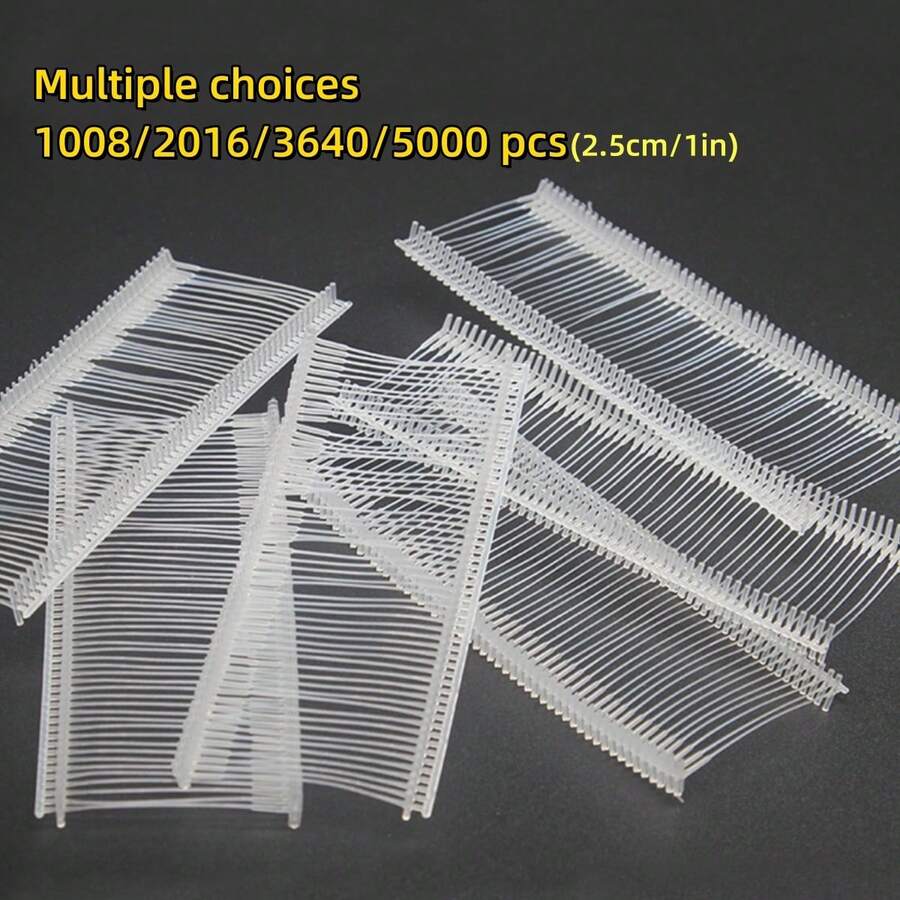 Standard Clothing Tag Gun Fasteners, 1008/2016/3640/5000pcs Tag Gun Fastener Tag Barb Accessories Price Tag Gun Refill, Suitable For Clothing (2.5cm/3.5cm) - White - View 1